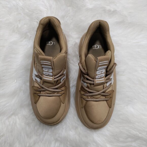 UGG Women's Sand/White LA Alto Cloud Lace Platform Fashion Sneaker Size 6 - Picture 4 of 13